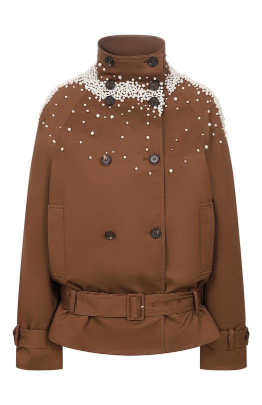 Хлопковый тренч Giuseppe di Morabito 06SSB0366R 16501A Коричневый 06SSB0366R 16501A