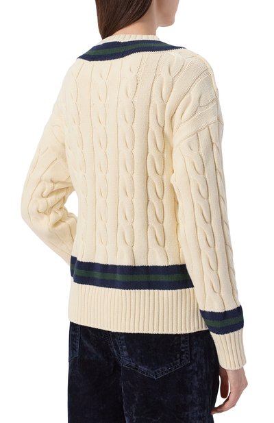 Хлопковый свитер SPORTY AND RICH, арт. WS06561302WH64, фото 4