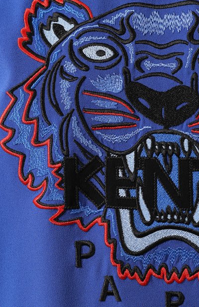 Платье с вышитым логотипом бренда KENZO синего цвета по цене 49950 руб., арт. 2R00645AC, фото 5 Платье с вышитым логотипом бренда KENZO, арт. 2R00645AC, фото 5