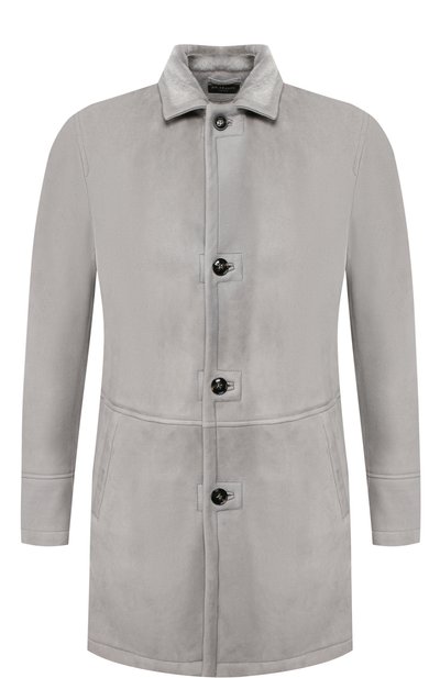 Дубленка прямого кроя на пуговицах с отложным воротником KITON, арт. UW0443/3R88, фото 1