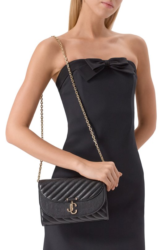 Клатч Curve Jimmy Choo AVN CURVE CLUTCH/HBU Чёрный  AVN CURVE CLUTCH/HBU Фото 2