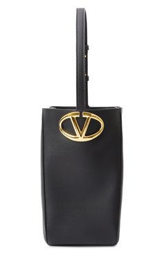 Женская сумка vlogo side VALENTINO черного цвета, арт. 5W0B0Q78/PWL | Фото 4 (Материал: Натуральная кожа; Размер: medium; Ремень/цепочка: На ремешке)