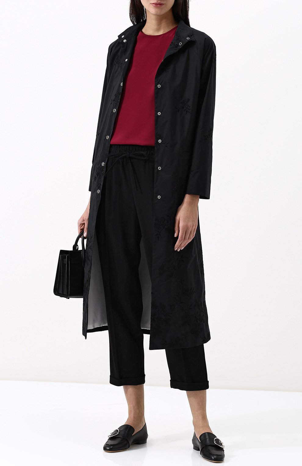 Однотонный шелковый топ свободного кроя KITON, арт. D45444K0333715002, фото 2