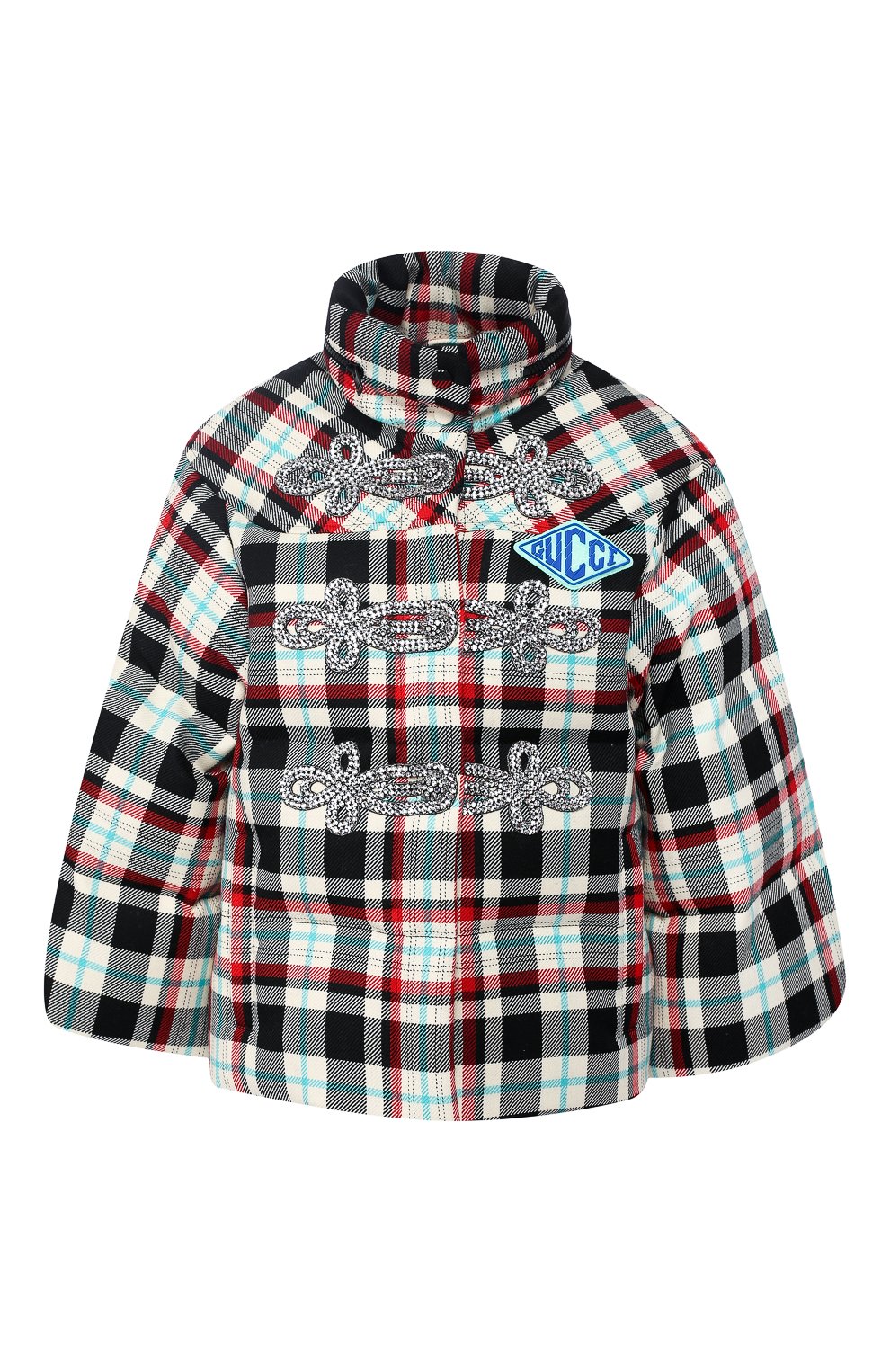 Пуховик GUCCI синего цвета по цене 253000 руб., арт. 516411/ZLK18, фото 1 Пуховик GUCCI, арт. 516411/ZLK18, фото 1