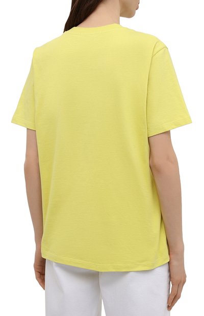 Хлопковая футболка MSGM желтого цвета по цене 9300 руб., арт. 3042MDM160 217498, фото 4 Хлопковая футболка MSGM, арт. 3042MDM160 217498, фото 4