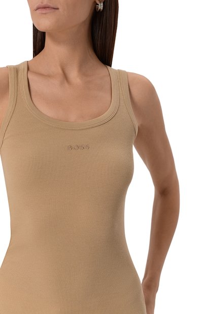 Хлопковая майка BOSS ORANGE, арт. 50504245, фото 5