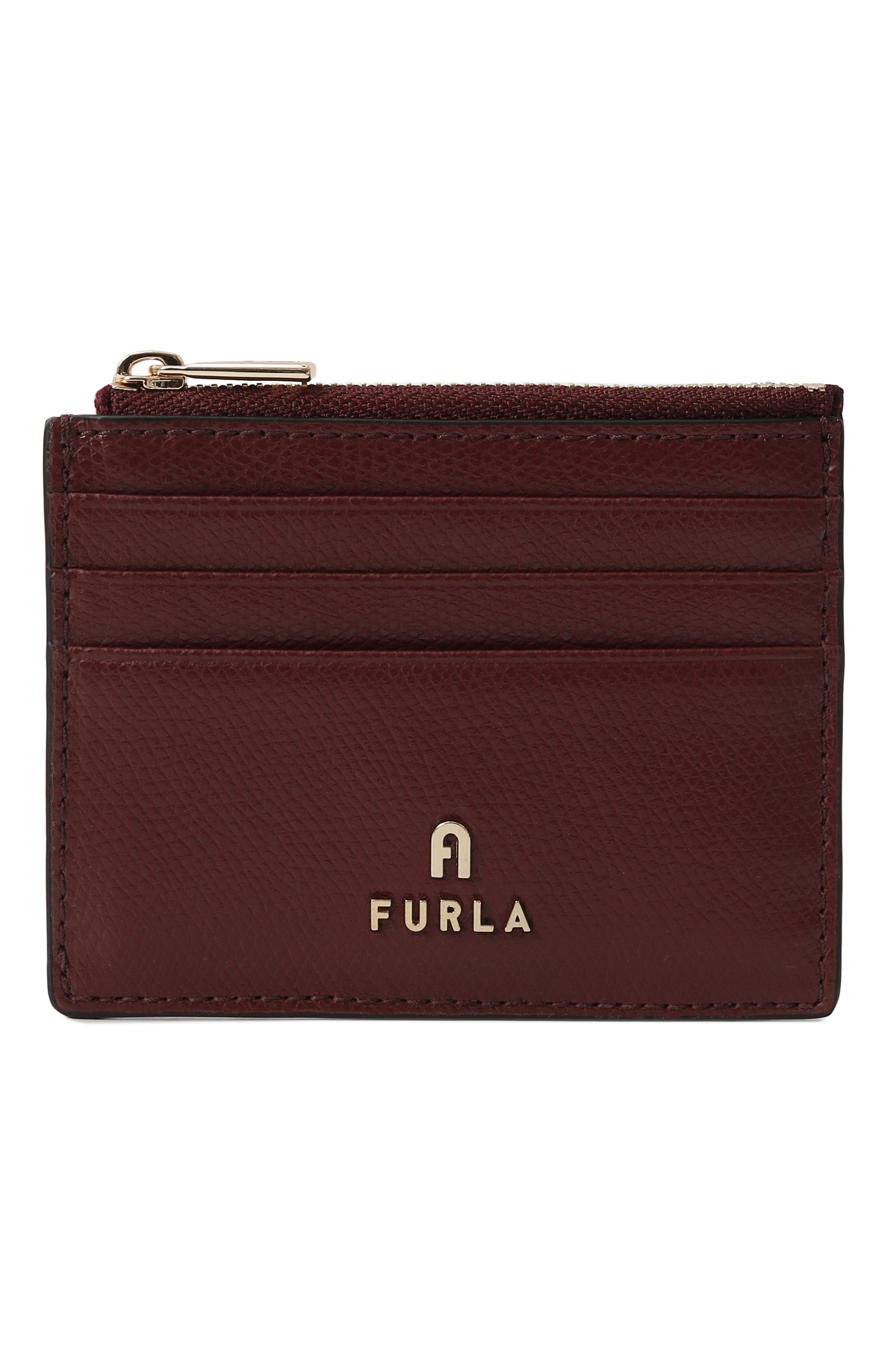 Кожаный футляр для кредитных карт FURLA темно-бордового цвета по цене 11000 руб., арт. WP00388/ARE000, фото 1 Кожаный футляр для кредитных карт FURLA, арт. WP00388/ARE000, фото 1