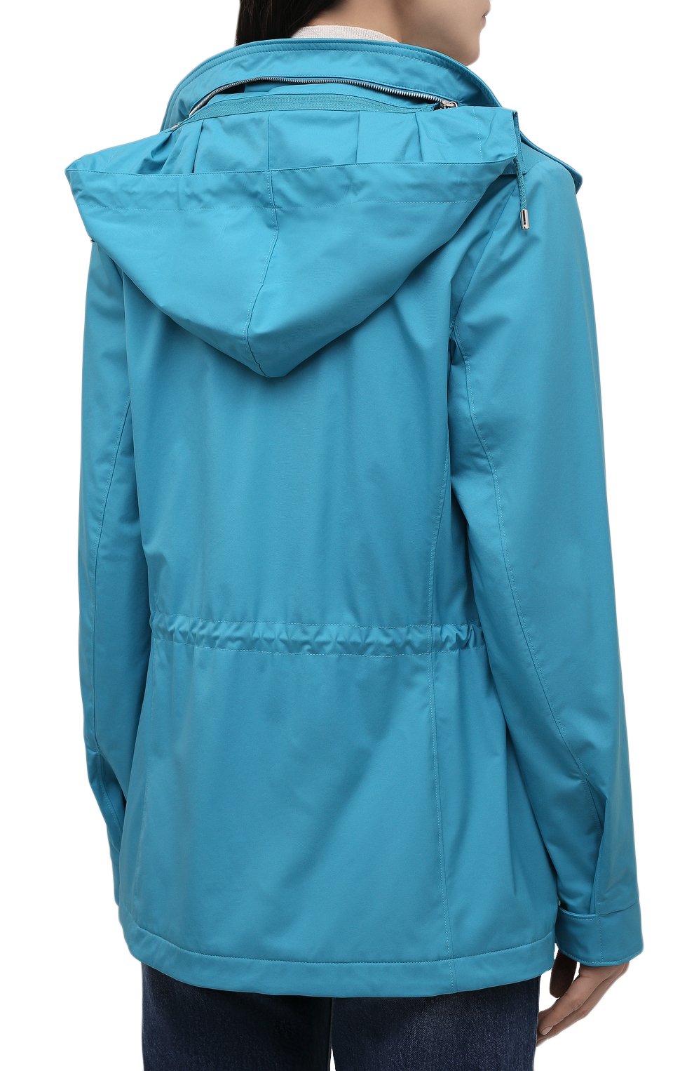 Куртка с капюшоном LORO PIANA бирюзового цвета по цене 493000 руб., арт. FAF8482, фото 6 Куртка с капюшоном LORO PIANA, арт. FAF8482, фото 6
