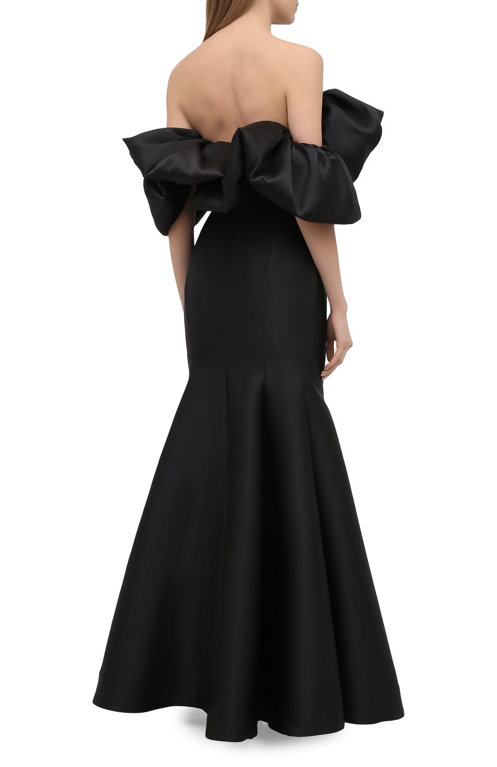 Атласное платье SOLACE LONDON черного цвета по цене 97250 руб., арт. 0S29007, фото 4 Атласное платье SOLACE LONDON, арт. 0S29007, фото 4