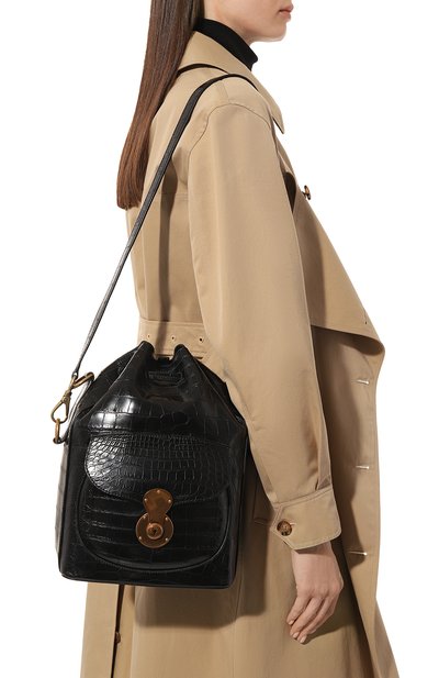 Сумка ricky из кожи крокодила RALPH LAUREN черного цвета по цене 1855000 руб., арт. 69H/ITJ47/FTJ47, фото 2 Сумка ricky из кожи крокодила RALPH LAUREN, арт. 69H/ITJ47/FTJ47, фото 2