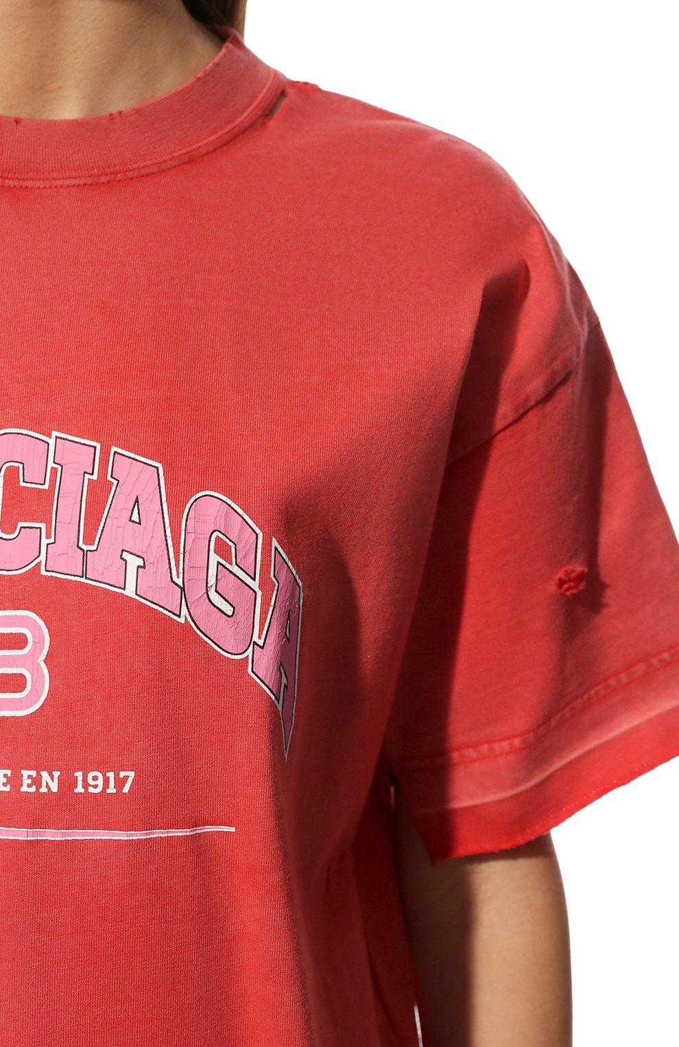 Хлопковая футболка BALENCIAGA, арт. 612965/TLVJ1, фото 5