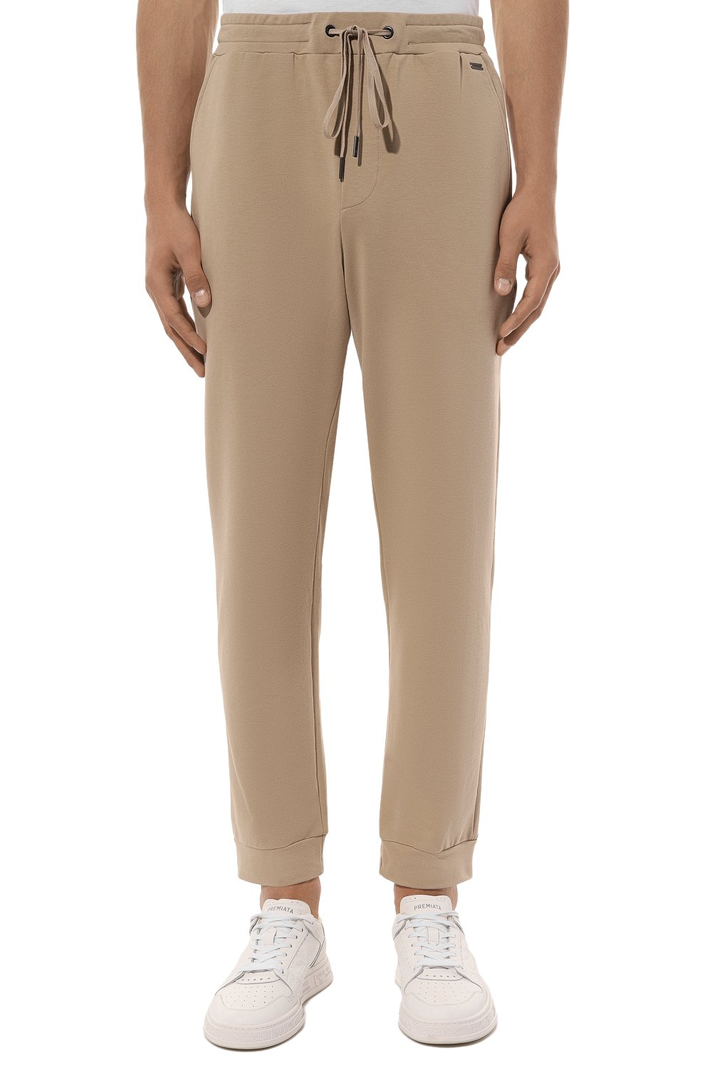 Хлопковые джоггеры HANRO бежевого цвета по цене 21240 руб., арт. 075951, фото 3 Хлопковые джоггеры HANRO, арт. 075951, фото 3