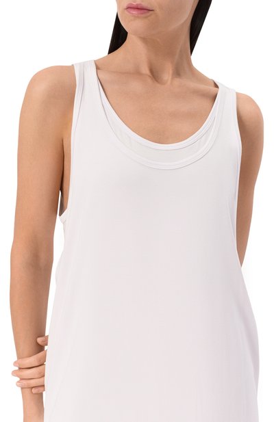 Майка из вискозы EDOMO белого цвета по цене 15900 руб., арт. T002002FW2324, фото 4 Майка из вискозы EDOMO, арт. T002002FW2324, фото 4