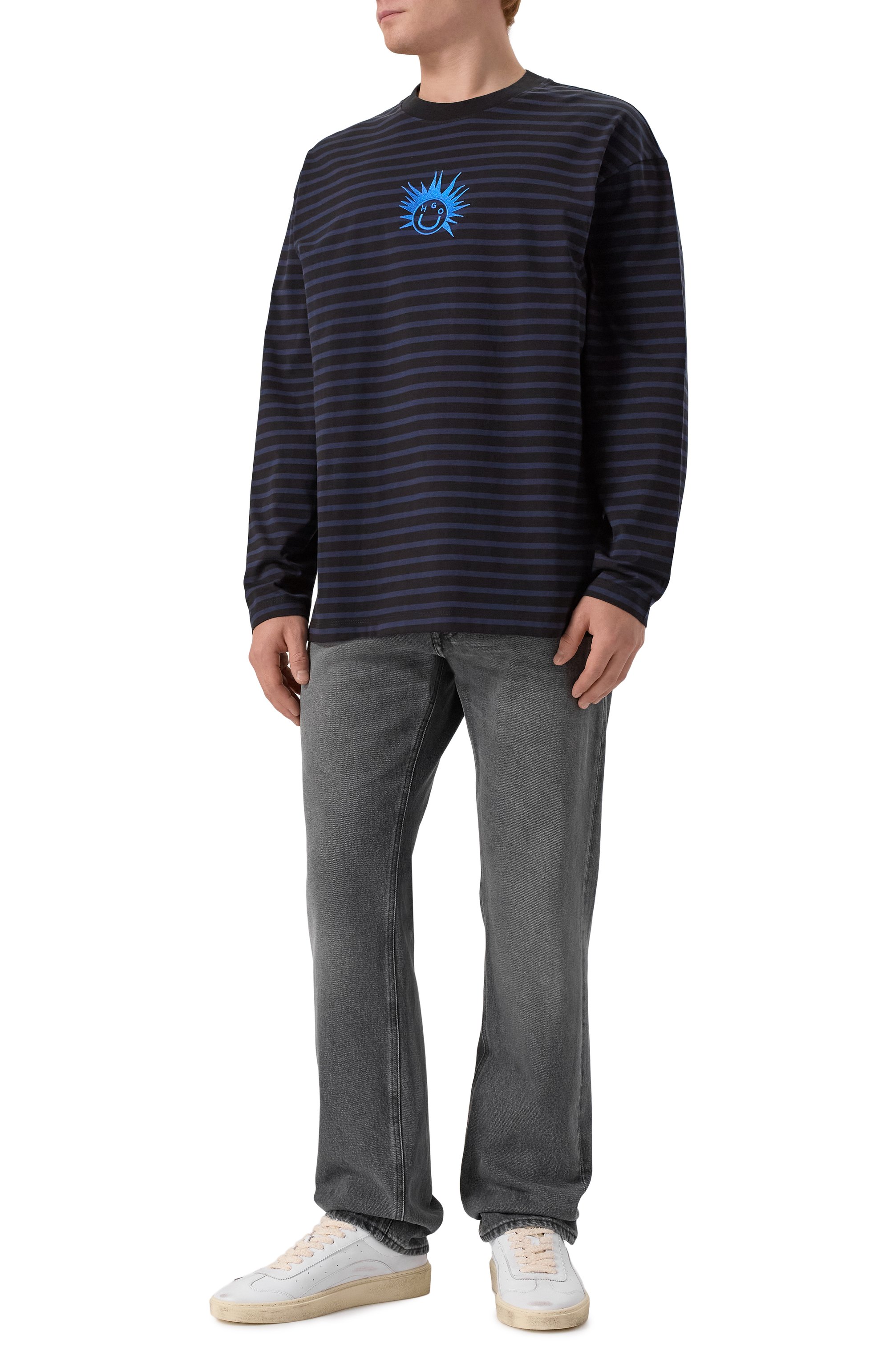 Хлопковый лонгслив HUGO BLUE, арт. 50543919, фото 2