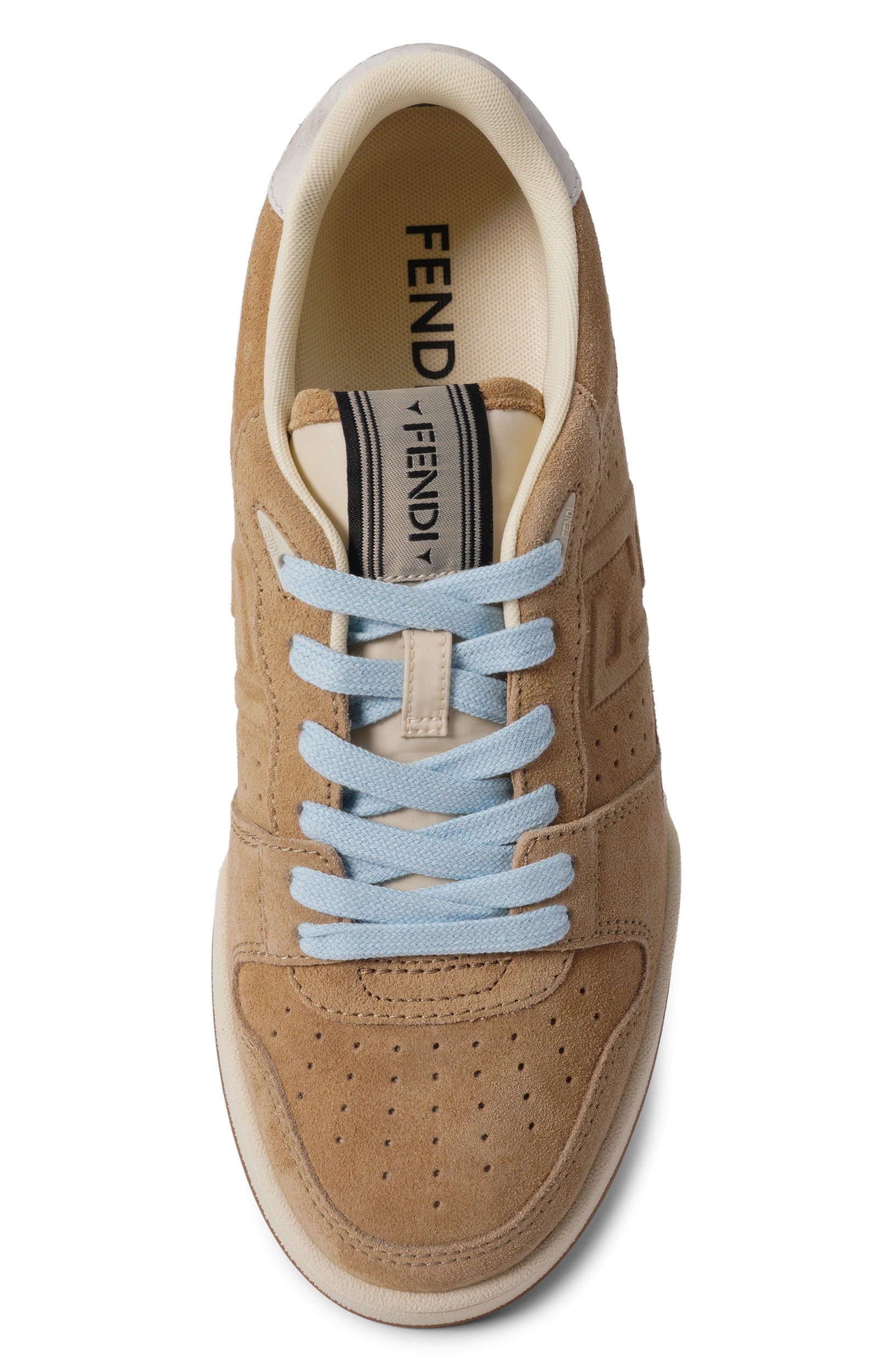 Замшевые кеды match FENDI бежевого цвета по цене 122500 руб., арт. 8E9084/B1RG, фото 6 Замшевые кеды match FENDI, арт. 8E9084/B1RG, фото 6