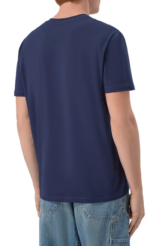Хлопковая футболка Dirk Bikkembergs BMT1578 Синий  BMT1578 Фото 4