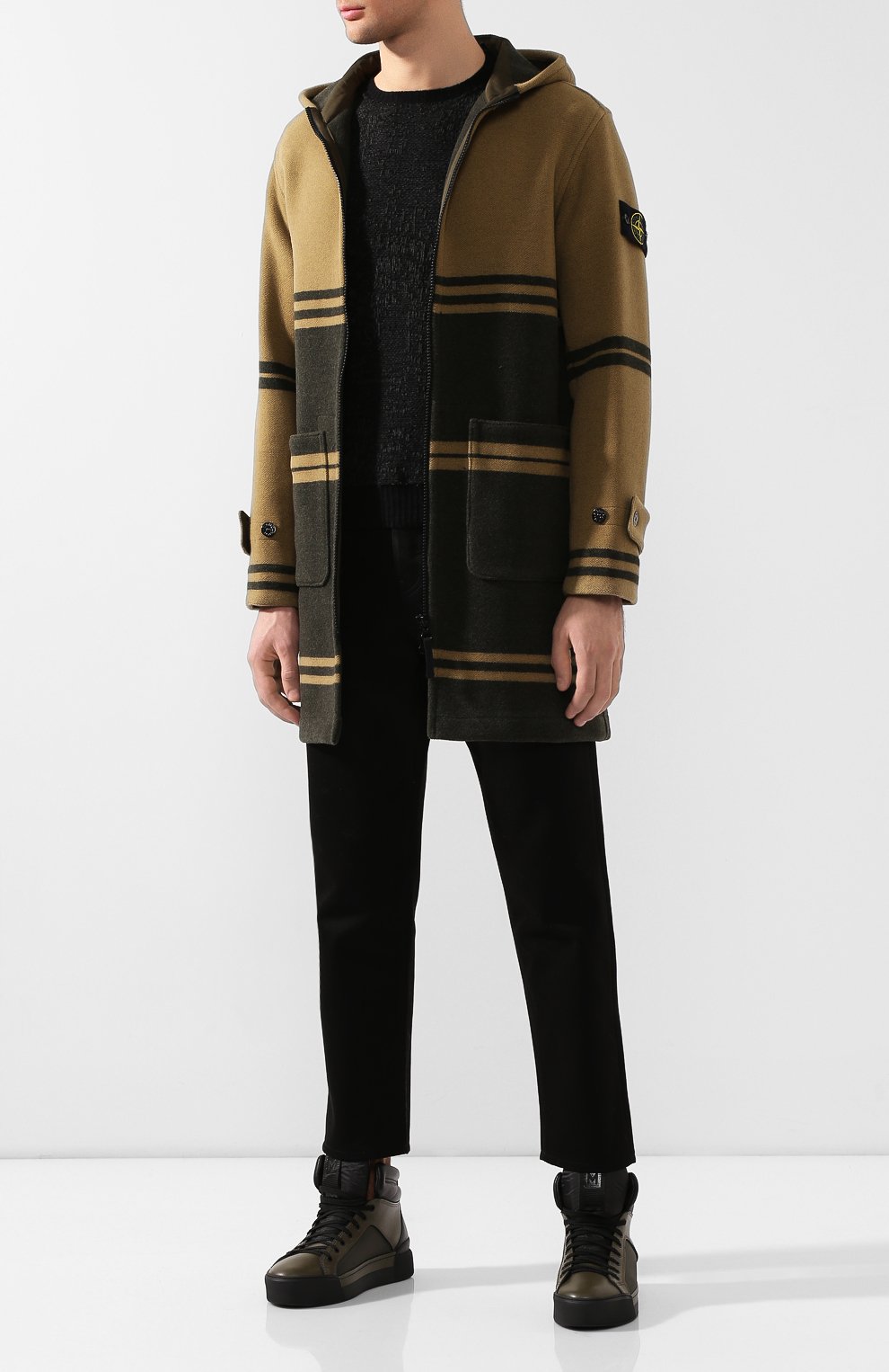 Шерстяное пальто STONE ISLAND, арт. 711571254, фото 2