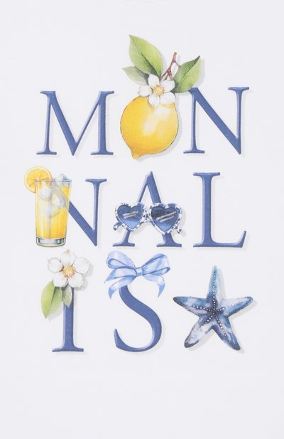 Хлопковая футболка MONNALISA, арт. 11G621, фото 3