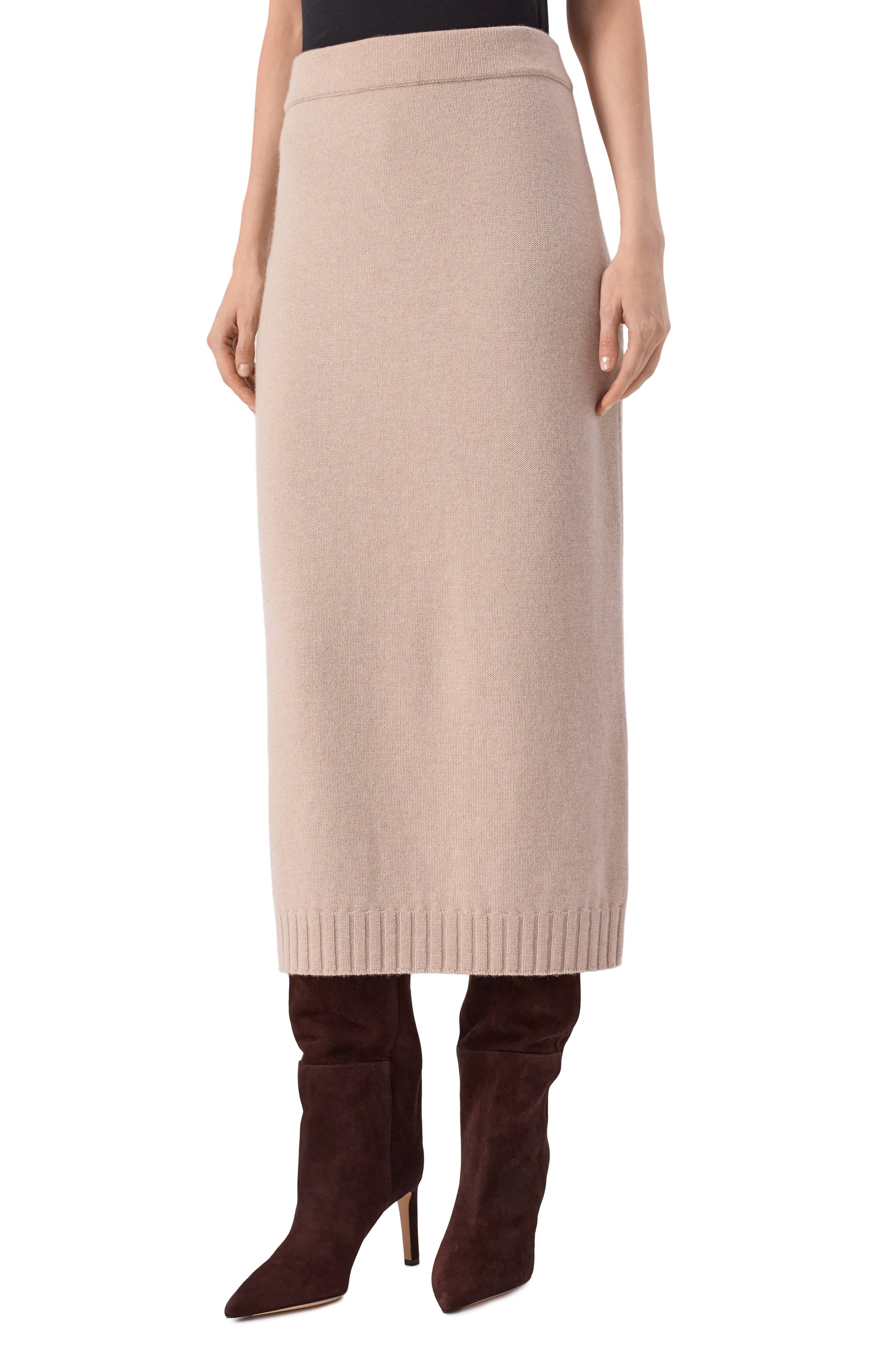 Кашемировая юбка MVST бежевого цвета по цене 129000 руб., арт. M25.1MW.K408, фото 3 Кашемировая юбка MVST, арт. M25.1MW.K408, фото 3