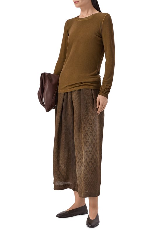 Лонгслив из вискозы Uma Wang UP1034 Коричневый  UP1034 Фото 2