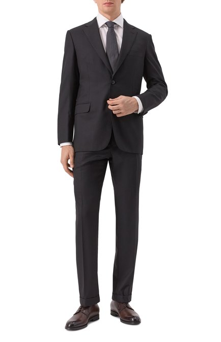 Мужские кожаные дерби ZEGNA темно-коричневого цвета, арт. A6049Z/LHCGP | Фото 2 (Нос: Не проставлено; Материал внешний: Натуральная кожа; Материал внутренний: Натуральная кожа; Материал сплава: Проставлено)