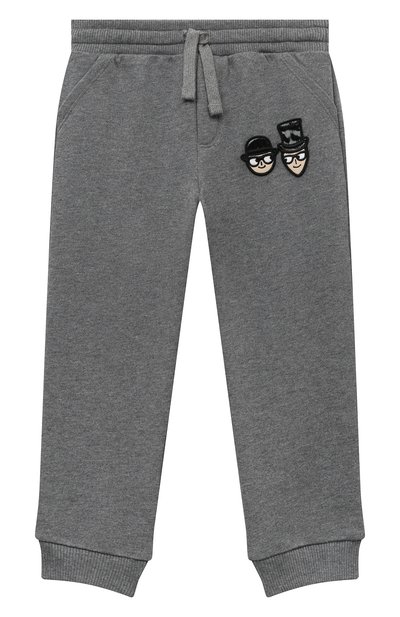 Хлопковые джоггеры DOLCE & GABBANA серого цвета по цене 19750 руб., арт. L1JPU5/G7TEP/0UTLET AW22-23, фото 1 Хлопковые джоггеры DOLCE & GABBANA, арт. L1JPU5/G7TEP/0UTLET AW22-23, фото 1