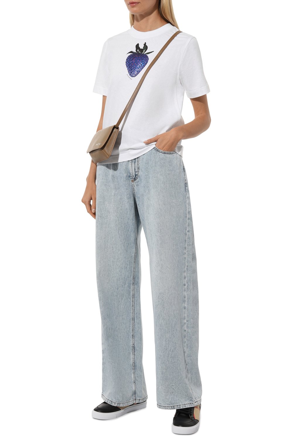 Хлопковая футболка BURBERRY, арт. 8089368, фото 2