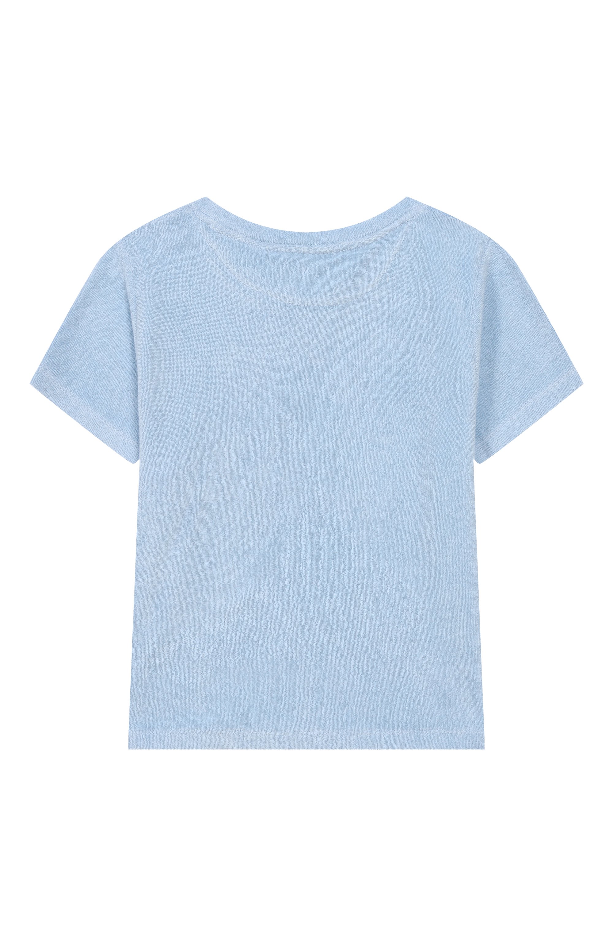 Хлопковая футболка MC2 SAINT BARTH голубого цвета по цене 11750 руб., арт. STBK HASPRIA JR/00018H, фото 2 Хлопковая футболка MC2 SAINT BARTH, арт. STBK HASPRIA JR/00018H, фото 2