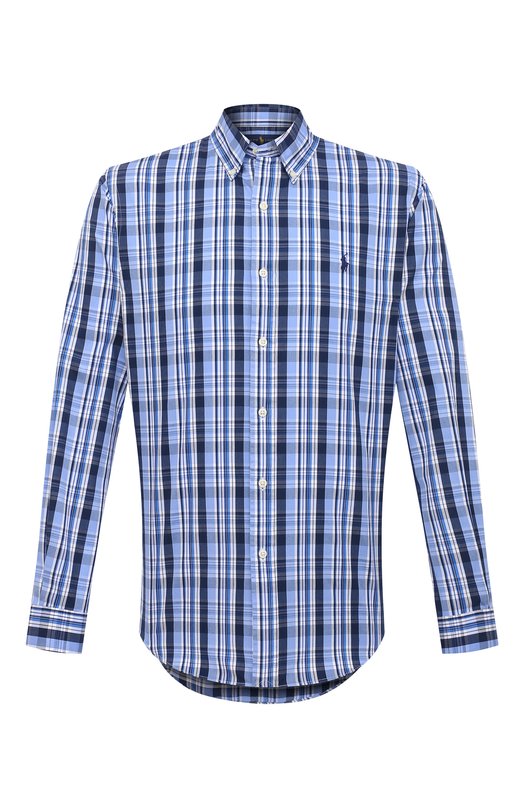 

Хлопковая рубашка Polo Ralph Lauren, Синий