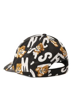 Детская хлопковая бейсболка MOSCHINO черного цвета, арт. H0X01N/L0B10 | Фото 2 (Материал: Текстиль, Хлопок; Материал сплава: Проставлено; Нос: Не проставлено; Региональные ограничения белый список (Axapta Mercury): Не проставлено)