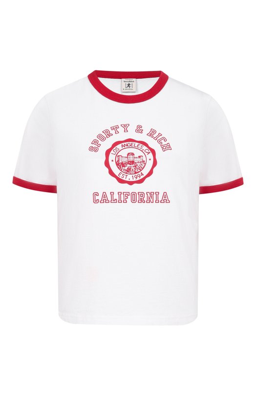 Хлопковая футболка Sporty and Rich T007364508WH52 Белый T007364508WH52