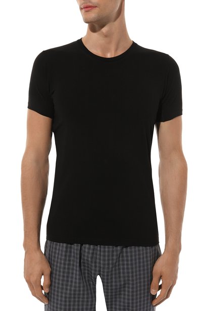 Футболка из хлопка и вискозы FALKE черного цвета по цене 7330 руб., арт. 68118, фото 3 Футболка из хлопка и вискозы FALKE, арт. 68118, фото 3