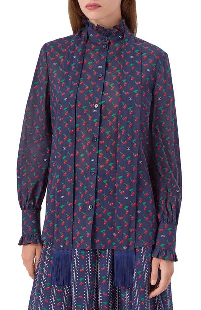 Хлопковая блузка VALENTINO, арт. 7B3AB7T6/9M8, фото 3