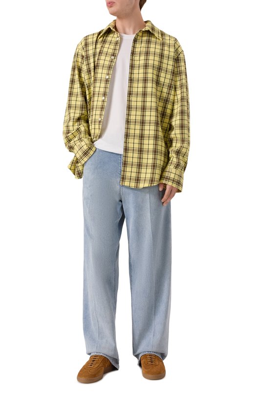 Замшевые кеды MSGM 3940MS021/996 Бежевый  3940MS021/996 Фото 2