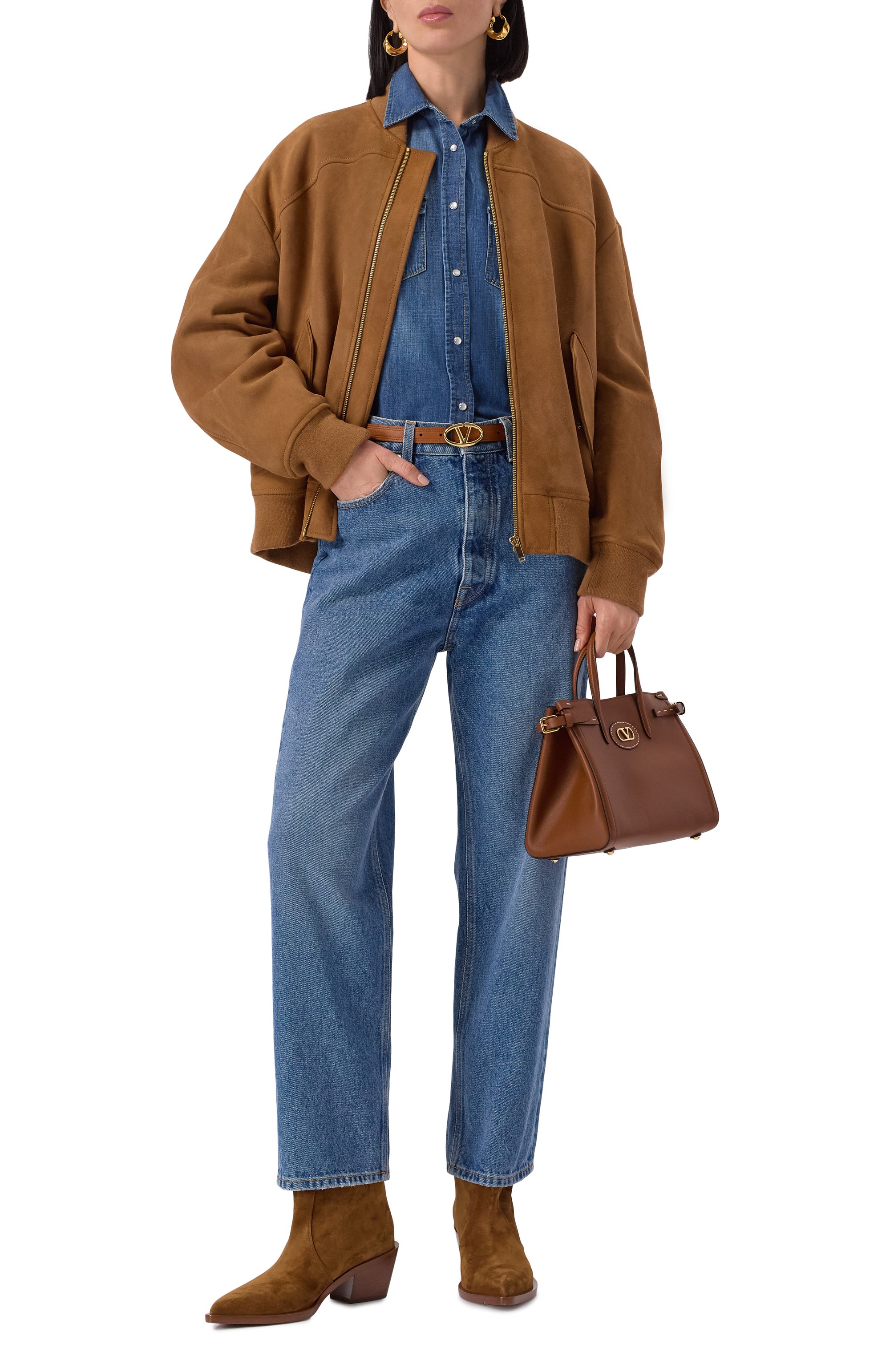 Джинсовая рубашка MVST синего цвета по цене 81900 руб., арт. C0DY/B059, фото 2 Джинсовая рубашка MVST, арт. C0DY/B059, фото 2