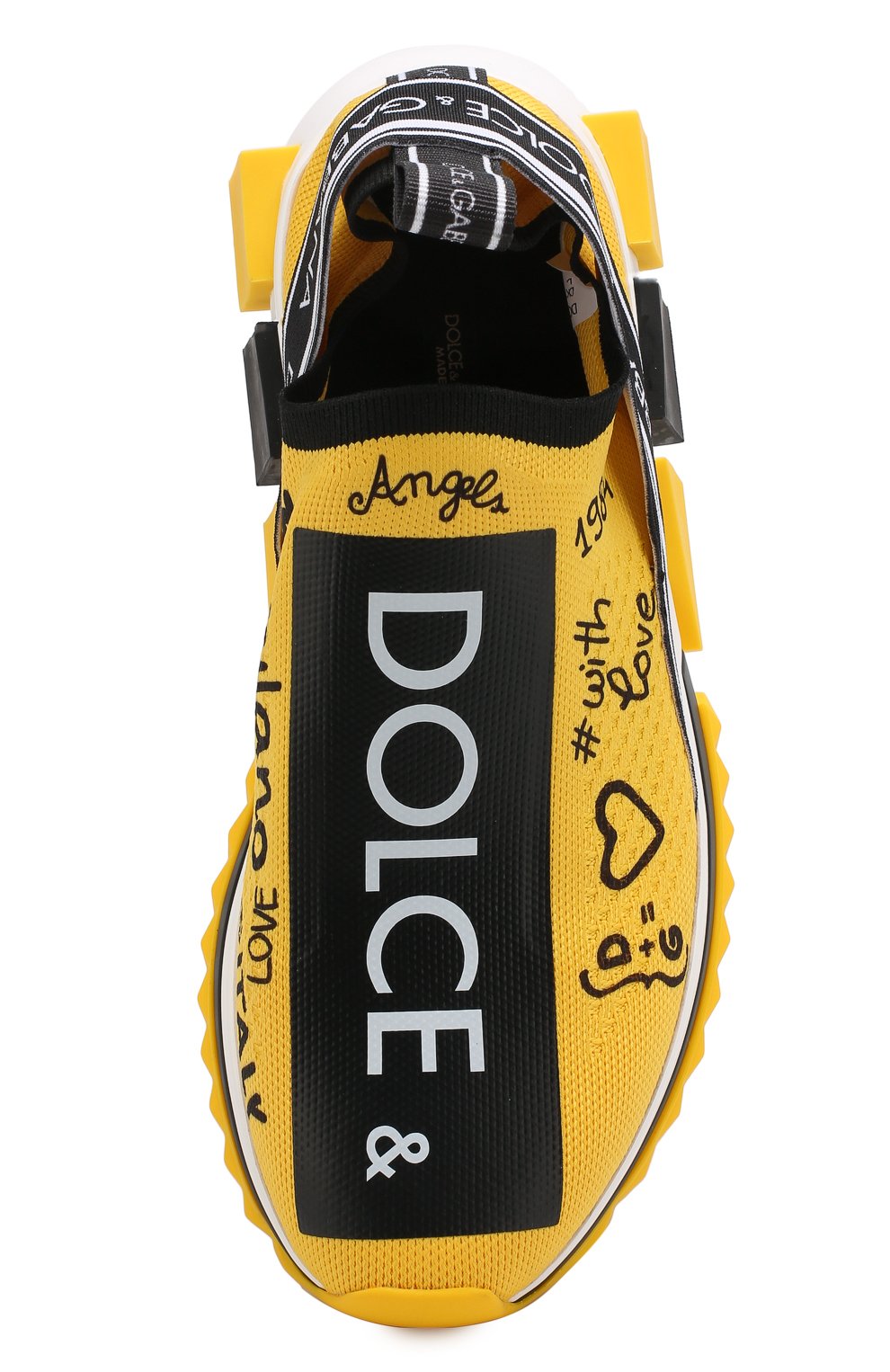 Текстильные кроссовки sorrento с принтом DOLCE & GABBANA желтого цвета по цене 79950 руб., арт. CK1595/AV248, фото 5 Текстильные кроссовки sorrento с принтом DOLCE & GABBANA, арт. CK1595/AV248, фото 5