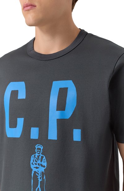 Хлопковая футболка C.P. COMPANY, арт. 19CMTS112A110301W, фото 5