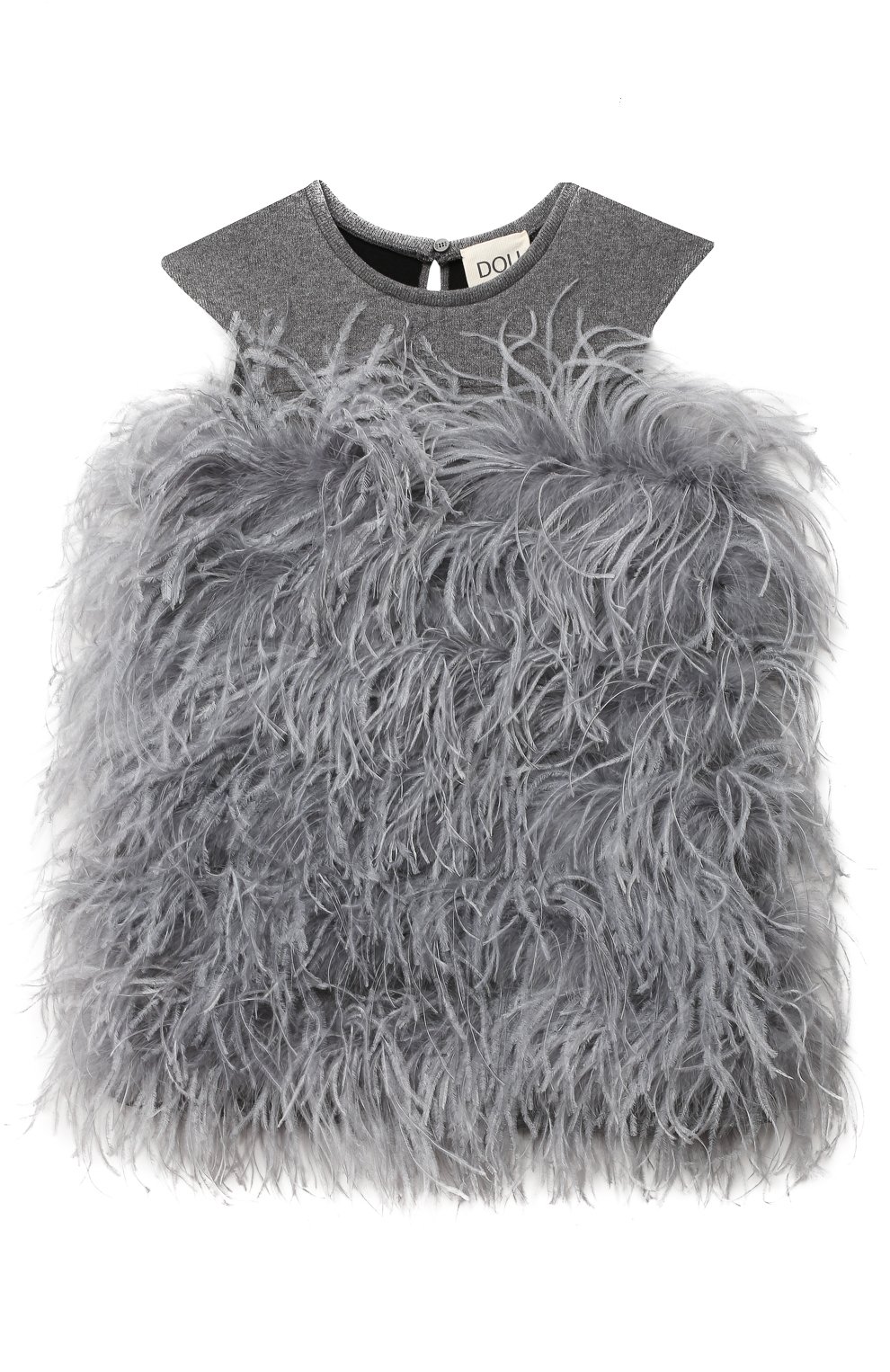 Хлопковое платье с перьями страуса DOUUOD, арт. 20I/U/JR/AB20/1237/10A-14A, фото 1