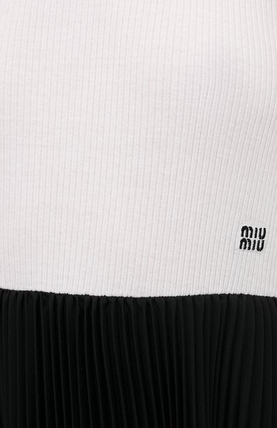 Хлопковое платье MIU MIU, арт. MJA812-1YJN-F0964, фото 5