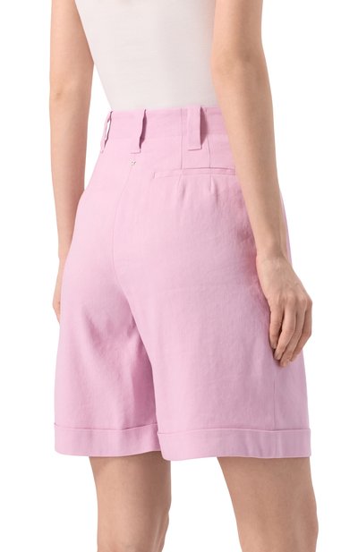 Шорты изо льна и вискозы LORENA ANTONIAZZI, арт. E2534PA97A/3347, фото 4