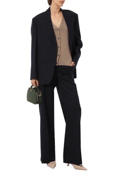 Шерстяные брюки PRADA синего цвета по цене 120000 руб., арт. P290EG-1ZJ7-F0124-212, фото 2 Шерстяные брюки PRADA, арт. P290EG-1ZJ7-F0124-212, фото 2
