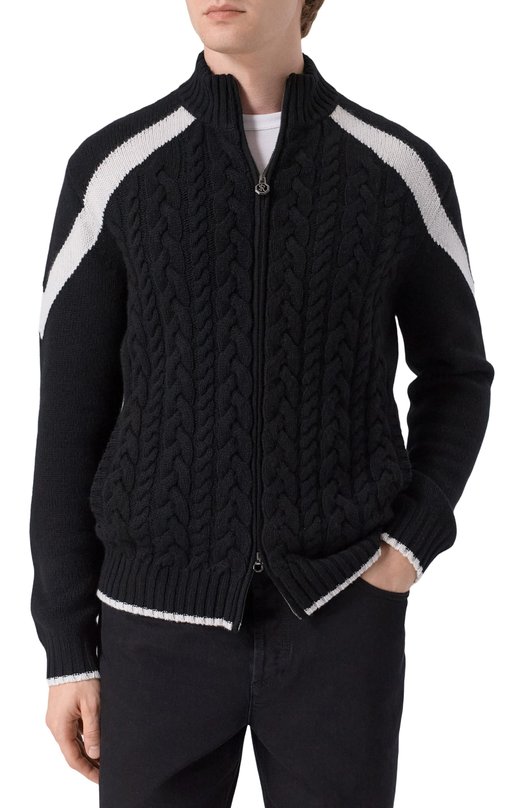 Кашемировый кардиган Stefano Ricci K404006R31/F25465/60-62 Чёрный  K404006R31/F25465/60-62 Фото 3