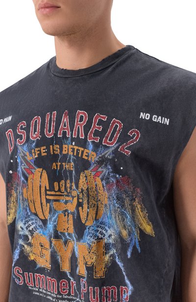 Хлопковая майка DSQUARED2, арт. S74GD1540/D20108, фото 5