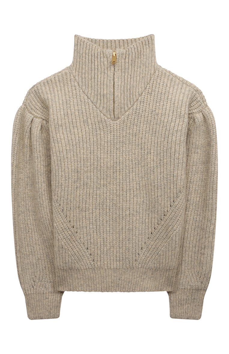 Детский свитер SCOTCH AND SODA светло-бежевого цвета, арт. 168230-22-FWGM-D60 | Фото 1 (Материал внешний: Синтетический материал; Рукава: Длинные)