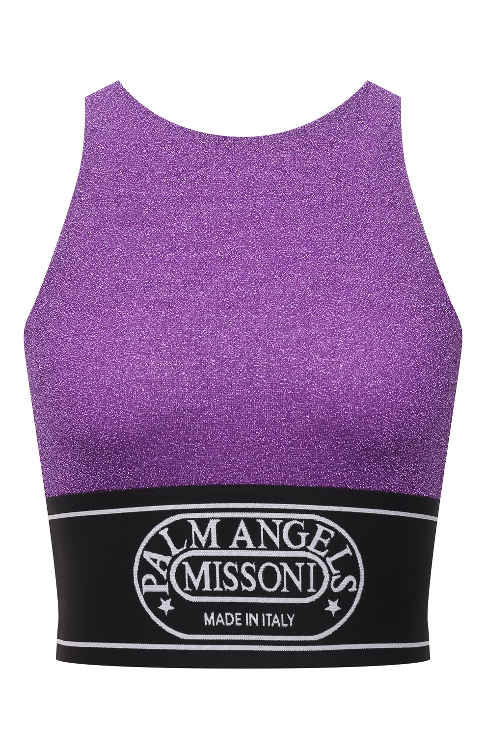 Топ palm angels x missoni PALM ANGELS фиолетового цвета по цене 21950 руб., арт. PWV0007F21FAB0013701, фото 1 Топ palm angels x missoni PALM ANGELS, арт. PWV0007F21FAB0013701, фото 1
