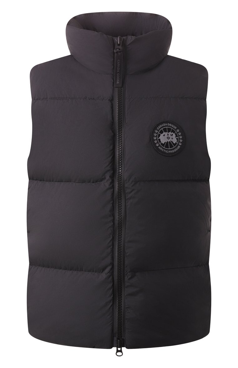 Мужской пуховый жилет lawrence CANADA GOOSE черного цвета, арт. 2804MB | Фото 1 (Материал сплава: Проставлено; Материал утеплителя: Пух и перо; Драгоценные камни: Проставлено; Длина (верхняя одежда): Короткие; Материал подклада: Синтетический материал; Мужское Кросс-КТ: жилеты-объемные; Стили: Кэжуэл; Материал внешний: Синтетический материал)