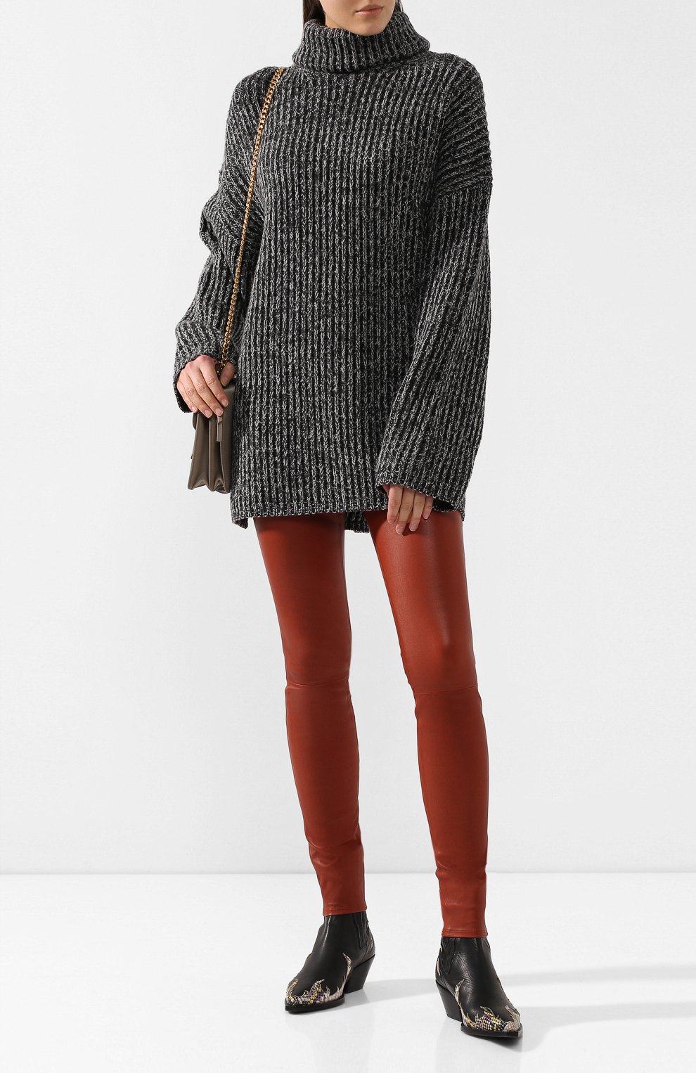 Кожаные брюки HELMUT LANG, арт. G06HW240, фото 2