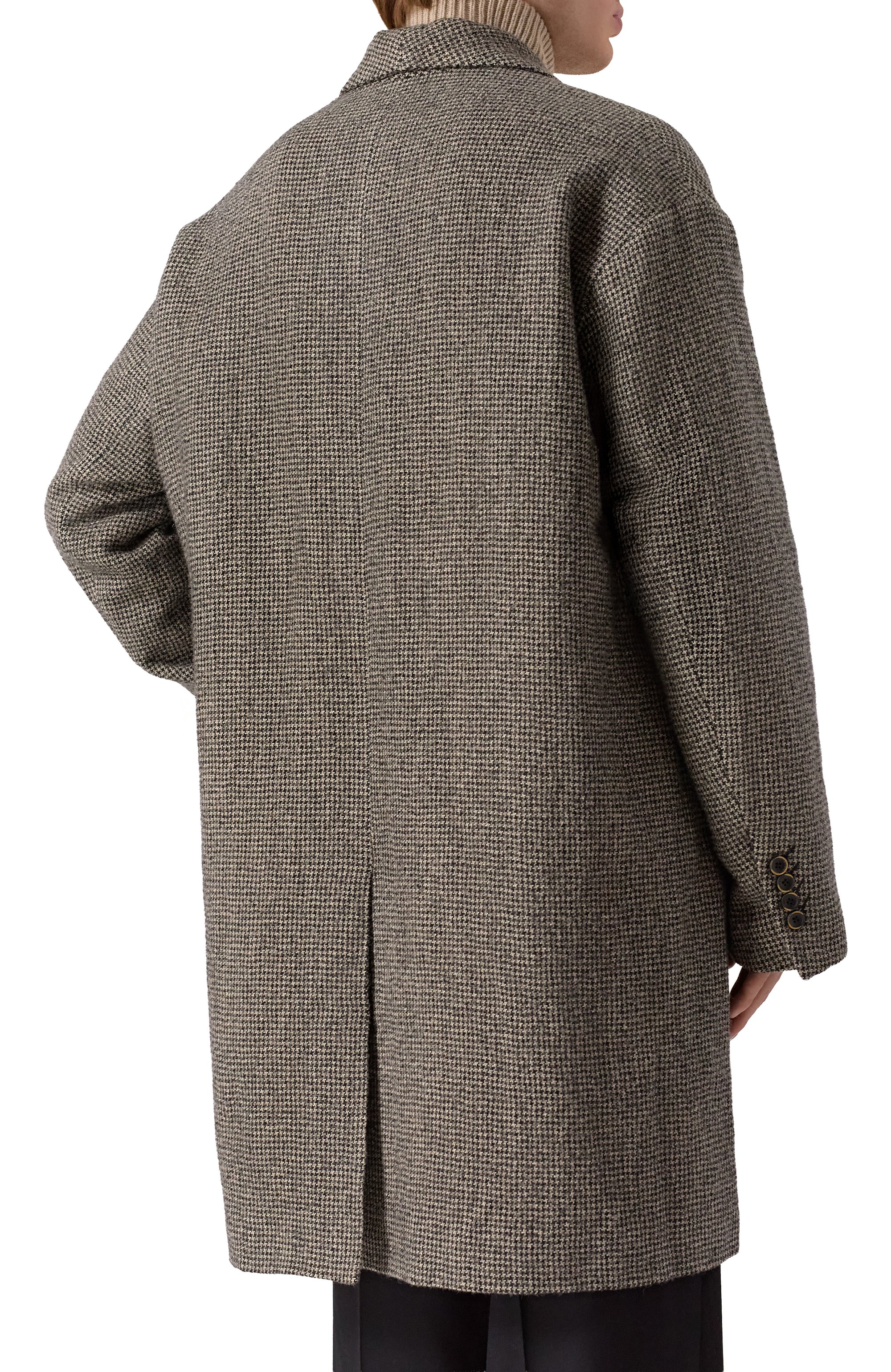 Пальто изо льна и шерсти UMA WANG серого цвета по цене 231500 руб., арт. UM8501, фото 4 Пальто изо льна и шерсти UMA WANG, арт. UM8501, фото 4