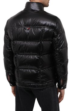 Мужская пуховая куртка montmirail MONCLER черного цвета, арт. F2-091-1A567-00-C0613 | Фото 4 (Кросс-КТ: Куртка, Пуховик; Мужское Кросс-КТ: пуховик-короткий, Пуховик-верхняя одежда, Верхняя одежда; Рукава: Длинные; Материал внешний: Синтетический материал; Материал сплава: Проставлено; Материал подклада: Синтетический материал; Драгоценные камни: Проставлено; Длина (верхняя одежда): Короткие; Материал утеплителя: Пух и перо; Стили: Кэжуэл)