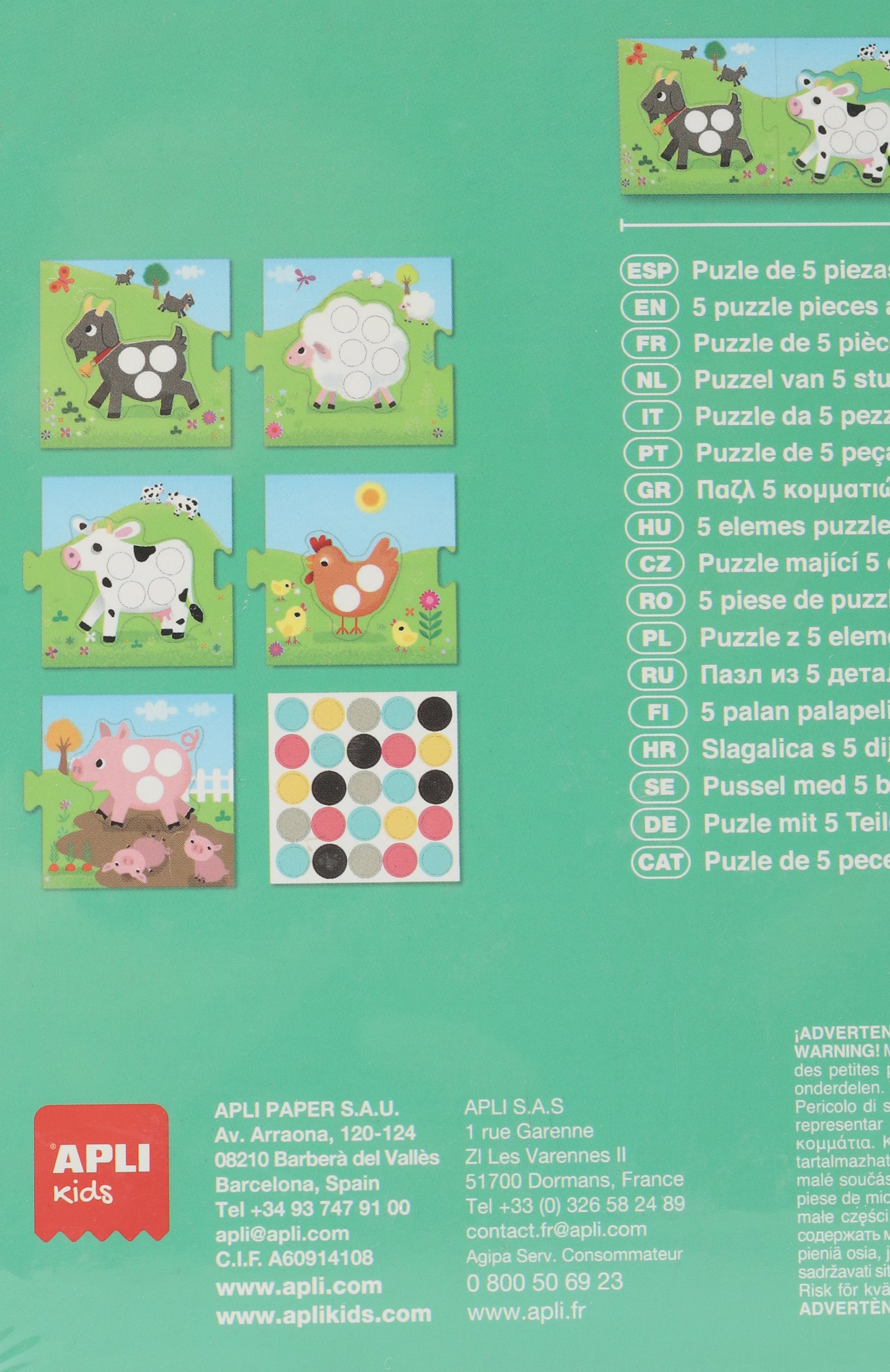 Пазлы с наклейками мои первые пазлы APLI KIDS, арт. 17656, фото 3